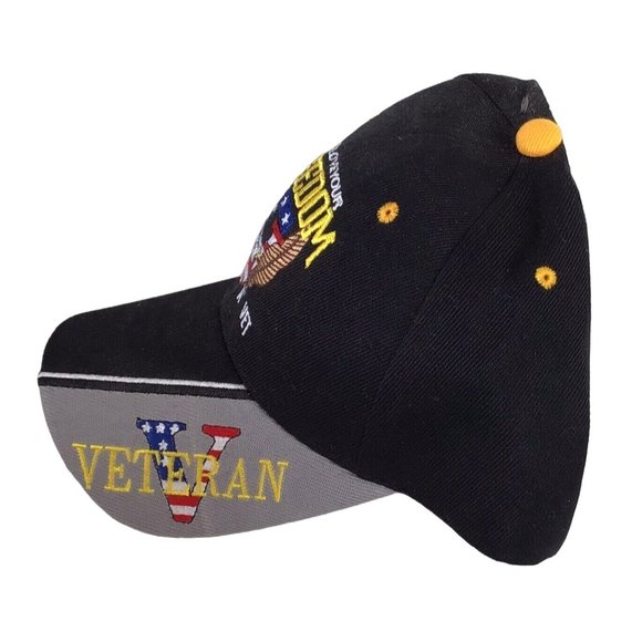 Love Your Freedom Thank A Vet Baseball Style Hat Eagle Flag USA NEW Two for one - Picture 5 of 6